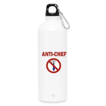 Anti-Häuptling - Trinkflasche mit Karabiner 750 ml - Weiß - Vorne