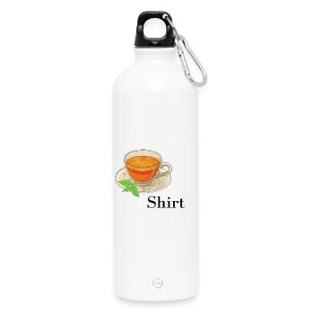 Tea shirt - Water Bottle with carabiner 750 ml - white - Front