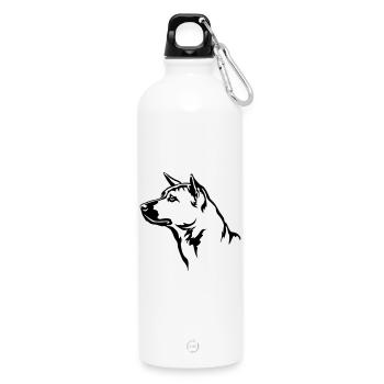 Thai Ridgeback Head - Gourde en inox avec mousqueton 750 ml - blanc - Devant
