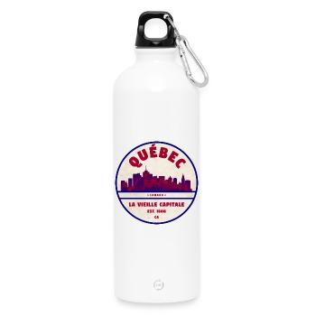 Québec Vieille Capitale Skyline - Trinkflasche mit Karabiner 750 ml - Weiß - Vorne