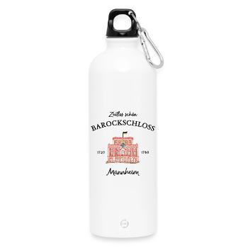 Mannheim, palais baroque emblématique, période de construction - Gourde en inox avec mousqueton 750 ml - blanc - Devant