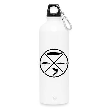 Catfish - Water Bottle with carabiner 750 ml - white - Front