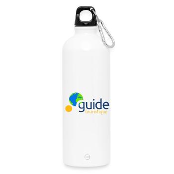 Tourist guide - Water Bottle with carabiner 750 ml - white - Front