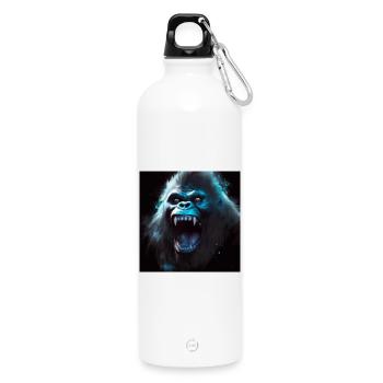 Gorilla 06 - Water Bottle with carabiner 750 ml - white - Front