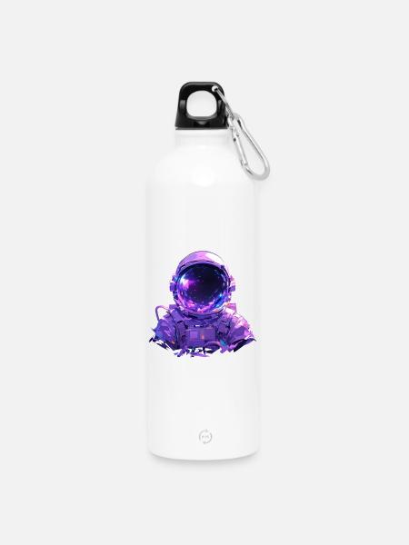 Astronauten-Helm - Trinkflasche mit Karabiner 750 ml - Weiß