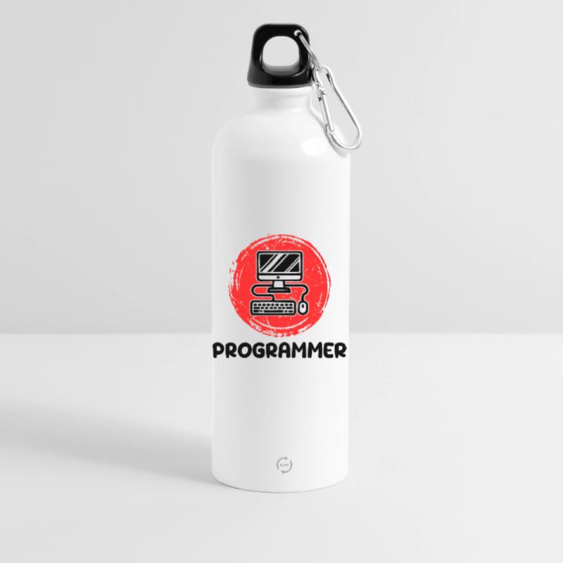 Développeur informatique Programmeur Code Scripting Gourde en inox avec mousqueton 750 ml