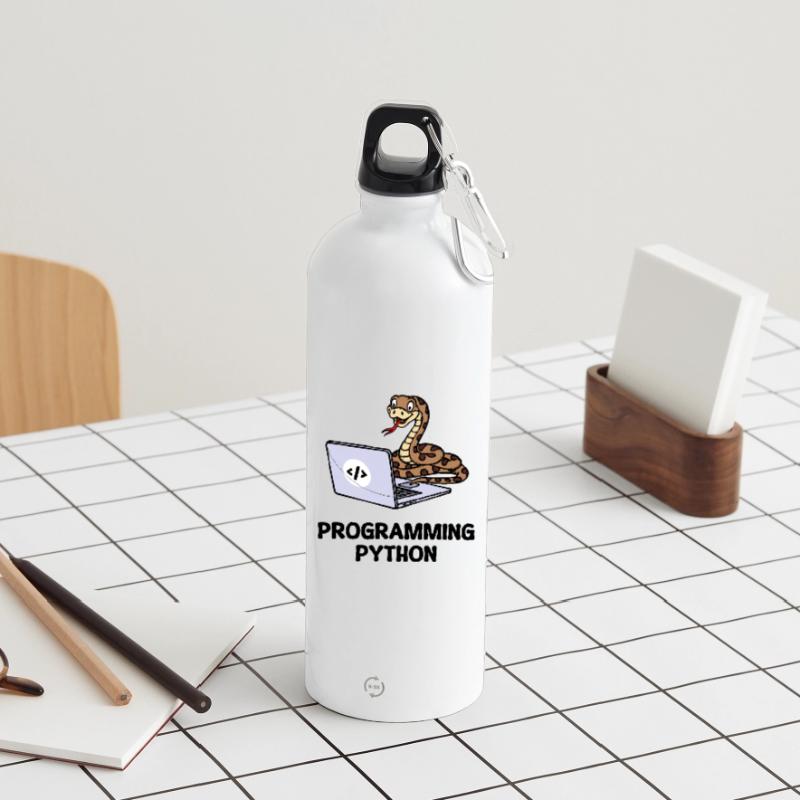 Developer Funny Sayings Programmer Computer Water Bottle with carabiner 750 ml