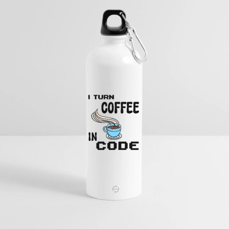 Code Programmer Scripting Statement Developer Water Bottle with carabiner 750 ml