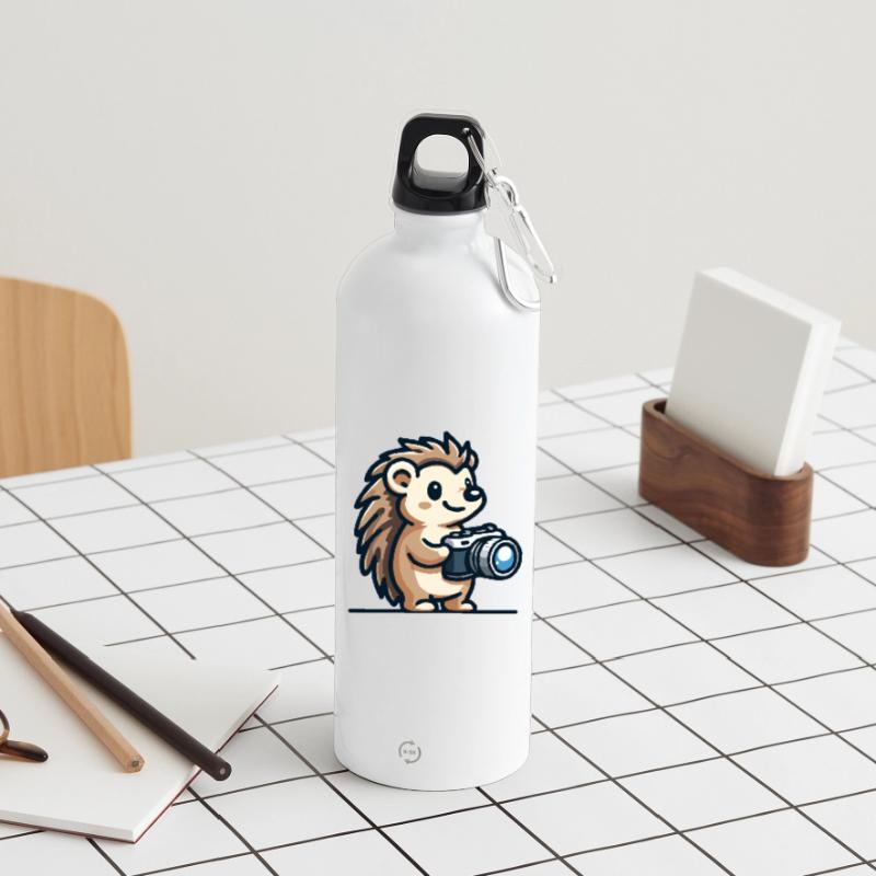 Instantané Hérisson : Le copain Shutterbug Gourde en inox avec mousqueton 750 ml