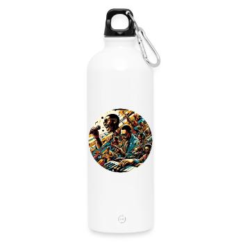 Afro Style Seele - Trinkflasche mit Karabiner 750 ml - Weiß - Vorne