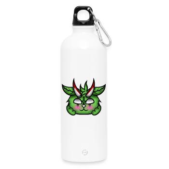 Blushing Demon! - Water Bottle with carabiner 750 ml - white - Front