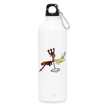 Die Gegensätze treffen aufeinander! - Trinkflasche mit Karabiner 750 ml - Weiß - Vorne