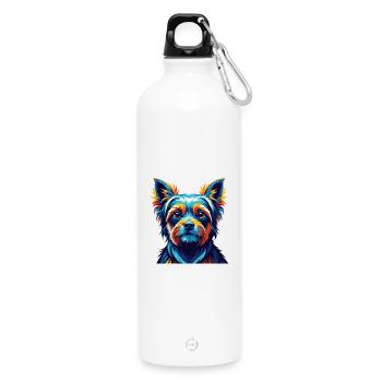 Perro De Presa Mallorquin Hunderasse Cartoon Kawaii - Trinkflasche mit Karabiner 750 ml - Weiß - Vorne