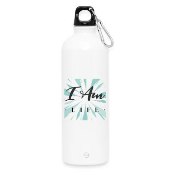 I am life - Gourde en inox avec mousqueton 750 ml - blanc - Devant