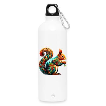 Squirrel - Water Bottle with carabiner 750 ml - white - Front