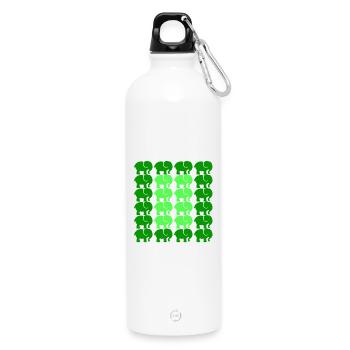 ELEPHANT - Water Bottle with carabiner 750 ml - white - Front