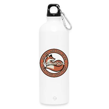 Accro au renard - Gourde en inox avec mousqueton 750 ml - blanc - Devant
