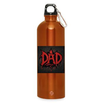 Das gruselige Design des blutigen Vaters - Trinkflasche mit Karabiner 750 ml - Orange - Vorne
