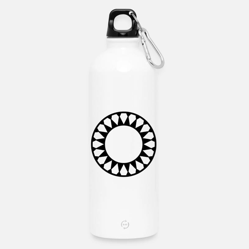 Design der kosmischen Sternenausrüstung - Trinkflasche mit Karabiner 750 ml - Weiß