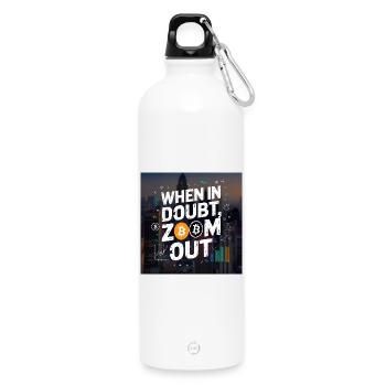 Cryptocurrency Investment Motivational Design - Water Bottle with carabiner 750 ml - white - Front