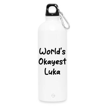 s_okayest_Luka du monde - Gourde en inox avec mousqueton 750 ml - blanc - Devant