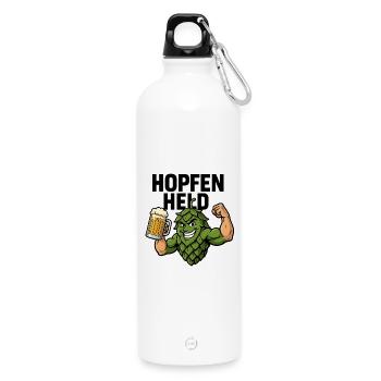Funny Hops avec chope de bière Festival d’octobre - Gourde en inox avec mousqueton 750 ml - blanc - Devant