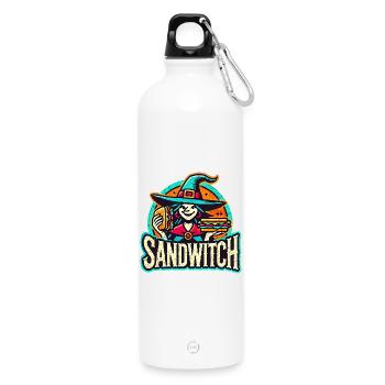 Sandwitch Witch Sandwich Halloween - Water Bottle with carabiner 750 ml - white - Front