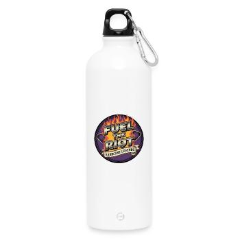 Fuel the Riot Hardcore Legends - Trinkflasche mit Karabiner 750 ml - Weiß - Vorne