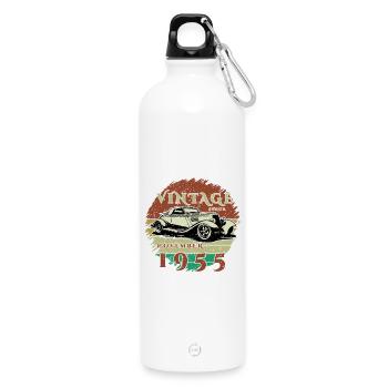 70ème Anniversaire - Classique - Millésime depuis 11/1955 - Gourde en inox avec mousqueton 750 ml - blanc - Devant