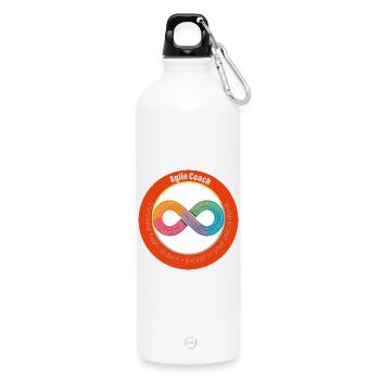 Coach Agile : Résultat vs Sortie - Gourde en inox avec mousqueton 750 ml - blanc - Devant