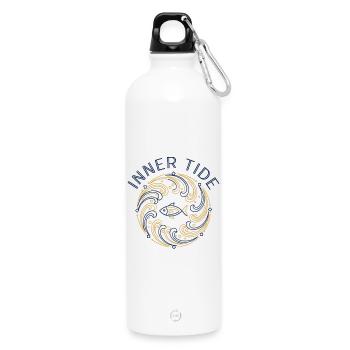 Inner tidal river - Water Bottle with carabiner 750 ml - white - Front