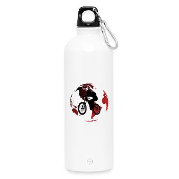 Mountainbiken auf der Globe Rouge - Trinkflasche mit Karabiner 750 ml - Weiß - Vorne