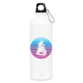 Direct Motocross Statement - Water Bottle with carabiner 750 ml - white - Front