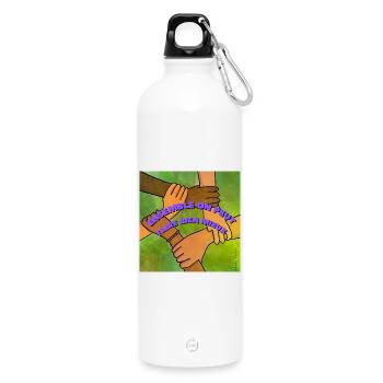 Ensemble on peut faire bien mieux - Gourde en inox avec mousqueton 750 ml - blanc - Devant