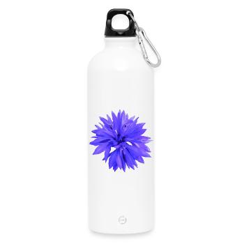 Kornblume - Trinkflasche mit Karabiner 750 ml - Weiß - Vorne