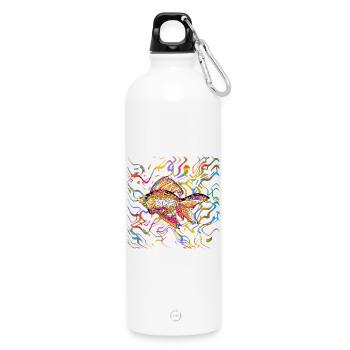 poisson - Gourde en inox avec mousqueton 750 ml - blanc - Devant