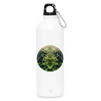 Des créatures de la nature dans les roseaux - Gourde en inox avec mousqueton 750 ml - blanc - Devant