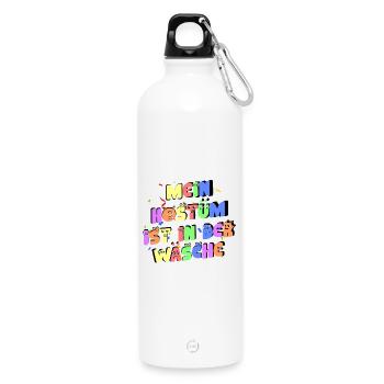 My costume is in the wash - Water Bottle with carabiner 750 ml - white - Front