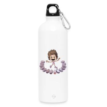 Danseuse Macaron - Gourde en inox avec mousqueton 750 ml - blanc - Devant