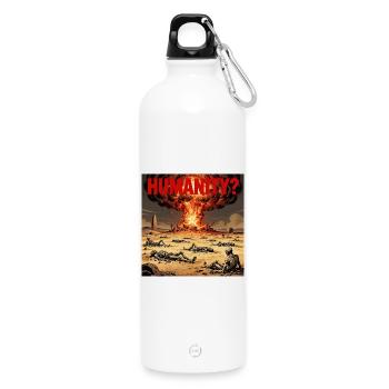 Atomic Humanity? - Trinkflasche mit Karabiner 750 ml - Weiß - Vorne