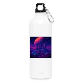 RockyZoo62 - Water Bottle with carabiner 750 ml - white - Front