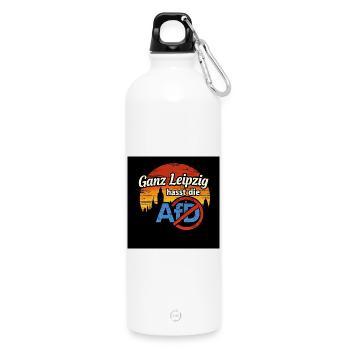 Toute Leipzig déteste l’AfD - Gourde en inox avec mousqueton 750 ml - blanc - Devant