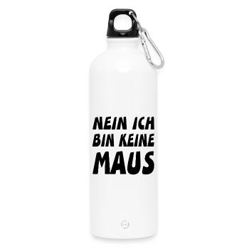 Maus - Trinkflasche mit Karabiner 750 ml - Weiß - Vorne