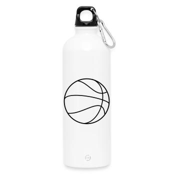 Basketball - Trinkflasche mit Karabiner 750 ml - Weiß - Vorne