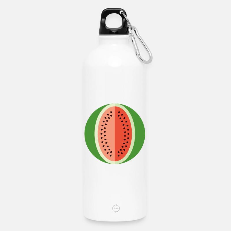 pastèque - Gourde en inox avec mousqueton 750 ml - blanc