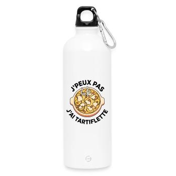 Dampfende Ravioli-Suppe - Trinkflasche mit Karabiner 750 ml - Weiß - Vorne