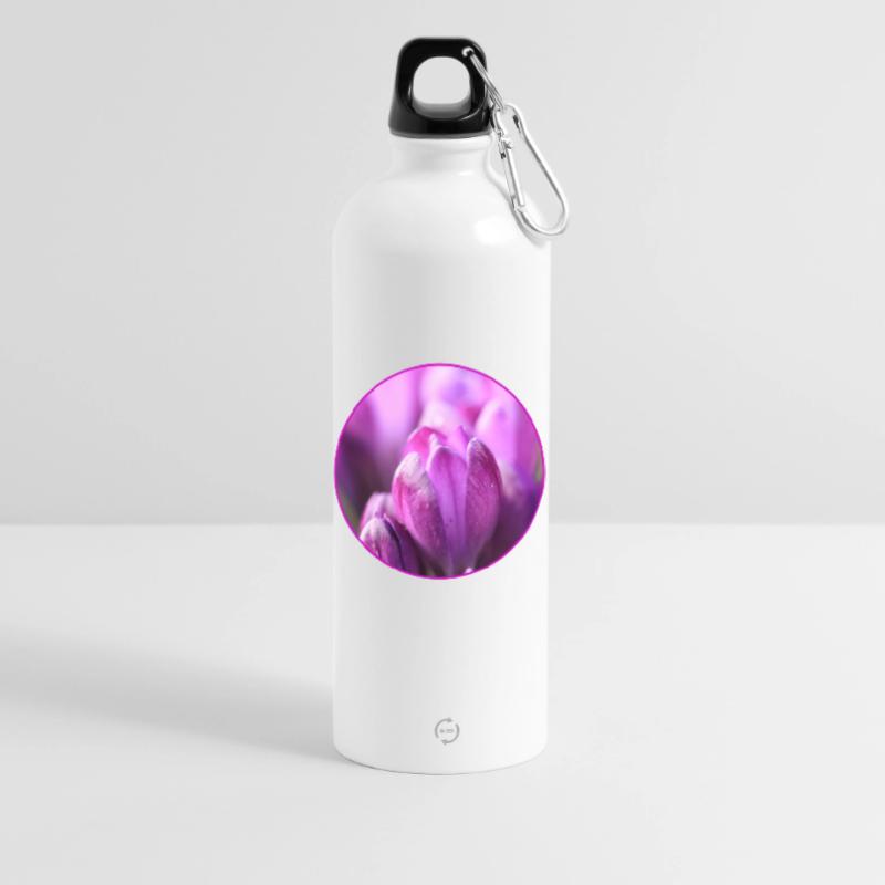 Crocus Crocus Fleurs violettes Crocus Bourgeon de crocus Gourde en inox avec mousqueton 750 ml