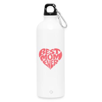 Meilleure fête des mères de tous les temps - Gourde en inox avec mousqueton 750 ml - blanc - Devant