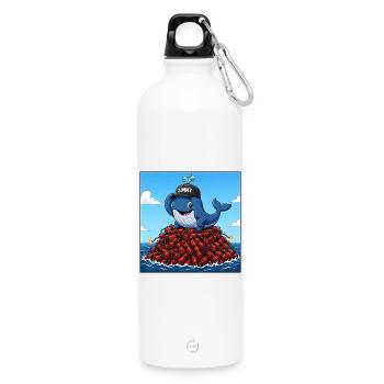 Timmy der Wal - Trinkflasche mit Karabiner 750 ml - Weiß - Vorne