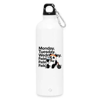 Lundi mardi Mercredi Padel - Gourde en inox avec mousqueton 750 ml - blanc - Devant